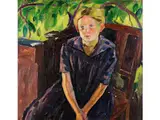 Portrait Eines Mädchens im Garten by Gustav Meyer-Buchwald, oil on canvas, sold Jun 2024