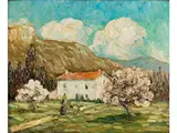 Mandelblüte in Toulon by Jean Victor Guillaume le Gouas, oil on panel, sold Jun 2024