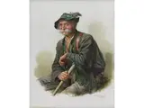 Sitzender Älterer Bergsteiger by Peter Krämer, watercolor, sold Mar 2026