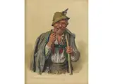 Halbportrait Eines Lächelnden Bauern mit Pfeife und axt by Peter Krämer, 1857 Philadelphia – 1936 Dießen, watercolor, sold Mar 2026