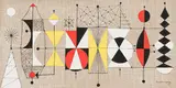 Ship Shapes & Signals by B. C. Binning, 1953, oil on burlap on board, sold Jul 2020