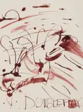 Double Play by Graham Coughtry, 1978, watercolour on paper, sold Nov 2020