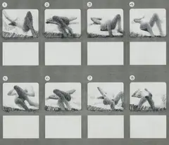 Storyboard for Reclining Figure Moving by Graham Coughtry, 1975, mixed media on paper, sold Nov 2020