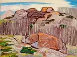 Livingstone Ridge by Illingworth Kerr, 1948, oil on board, sold Nov 2020