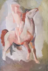 Lady Godiva on a Horse by Béla Kádár, gouache on paper, sold Nov 2020
