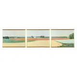 Yadkin Places VIII Triptych by Elaine Dowdell, Oil on canvas, sold Feb 2024
