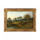 Pastoral Landscape by James Wallace, Oil on canvas (lined), sold Jan 2024
