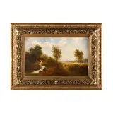 Pastoral Landscape with Figures by Ludwig Fuger, Oil on canvas (lined), sold Jan 2024