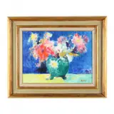 Still Life with Flowers by Yvonne Mottet, Oil on canvas, sold Jan 2024