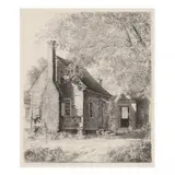 Antebellum Cabin, Hillsborough, NC by Louis Orr, Etching, sold Jan 2024