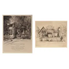 Two Etchings by Louis Orr, The first: frontispiece etching for, sold Jan 2024