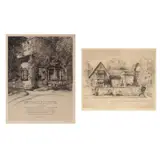 Two Etchings by Louis Orr, The first: frontispiece etching for, sold Jan 2024