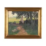 Figure in a Landscape by Charles M. Relyea, Oil on canvas, sold Jan 2024