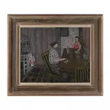 Interior Kitchen Scene by Harold Baumbach, Oil on canvas, sold Jan 2024