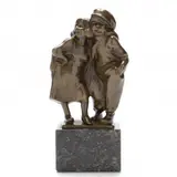 Two Street Urchins by Karl Perl, Patinated bronze, sold Jan 2024