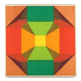 Lemon-Lime Vortex by John Hiigli, Transparent oil on canvas, sold Jan 2024