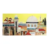 Jerusalem by Jillian Goldberg, Oil and mixed media collage on canvas, sold Jan 2024