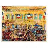Paris Bourse by LeRoy Neiman, Serigraph in colors, sold Jan 2024