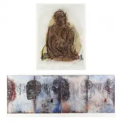 Two Etchings by Bogdan Achimescu, Each an etching in colors, sold Jan 2024