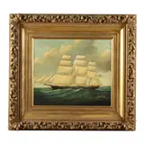 Portrait of an American Clipper Ship at Sea by Brian Coole, Oil on canvas, sold Dec 2023