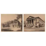 Tryon's Palace, New Bern, First North Carolina State Capitol / City Hall and Auditorium, Wilmington, North Carolina (Two Works) by Louis Orr, Each and etching, sold Dec 2023