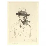 Seven Portraits and Group Portraits by Sears Gallagher, Each and etching with drypoint on paper, sold Dec 2023