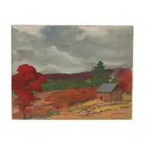 Autumn Landscape by Sears Gallagher, Oil on canvas laid on artist board, sold Dec 2023