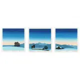 North Road I / North Road II / North Road III (Three Works) by Sabra Field, Each a woodblock print in colors, sold Dec 2023