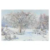 Le Jardin de Mazzao, Sous La Neige by Hugues Claude Pissarro, Pastel on paper, sold Dec 2023