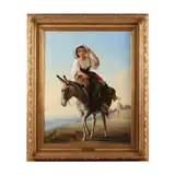 Return from the Vineyard by John Gadsby Chapman, Oil on canvas (lined), sold Dec 2023
