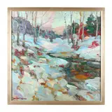 Linville Creek, January by James P. Kerr, Oil on canvas, sold Dec 2023
