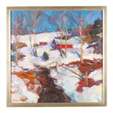 Avery County Winter by James P. Kerr, Oil on canvas, sold Dec 2023