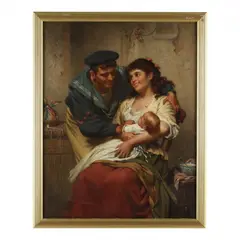Sailor's Farewell by Edwin Roberts, Oil on canvas, sold Nov 2023