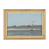 View Across Port Phillip Bay to Williamstown by John Farmer, Oil on panel, sold Nov 2023