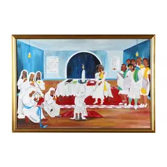 Consecration Service by Ruth Mae McCrane, Acrylic on board, sold Nov 2023