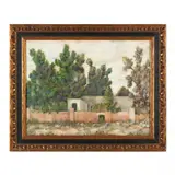 Adobe Landscape by José Luis Bardasano Baos, Oil on canvas, sold Nov 2023
