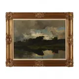 Landscape under a Cloudy Sky by Charles Henry Eaton, Oil on canvas, sold Nov 2023