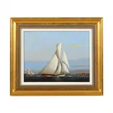 Yacht Sailing by Vernon Broe, Oil on board, sold Nov 2023