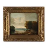 Landscape with Figure by William C. Bauer, Oil on panel, sold Nov 2023