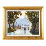 Street on a Rainy Day by Wesley J. Merritt, Oil on board, sold Nov 2023