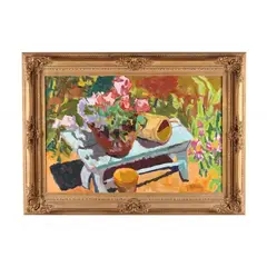 Repotting by Patsy Howell, Oil on canvas, sold Nov 2023