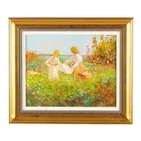 Picnic on the Rise Above the Shore by Vernon Broe, Oil on masonite, sold Nov 2023