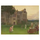 Lawn Bowling by Thomas Reynolds Lamont, Watercolor on paper, sold Nov 2023