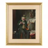 Violin Player by Hans Kerner, Oil on canvas, sold Nov 2023