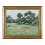Landscape by Eliot Candee Clark, Oil on canvas panel, sold Nov 2023