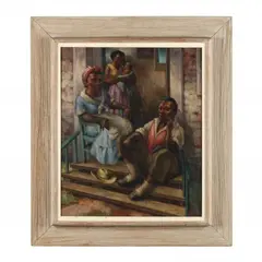 A Southern Siesta by Frank C. Kirk, Oil on canvas board, sold Nov 2023