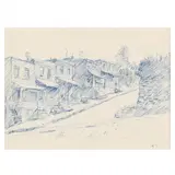 Rudolph's Row by Francis Speight, Blue ink on paper, sold Nov 2023
