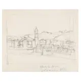 Sketch from Germany Hill by Francis Speight, Graphite on heavy paper, sold Nov 2023