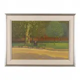A Day in the Park by Vivian Keens Wharton, Acrylic on panel, sold Nov 2023