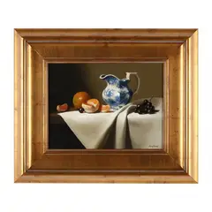 Still Life with Fruit and Ironstone Pitcher by Jerry Weers, Oil on canvas, sold Nov 2023